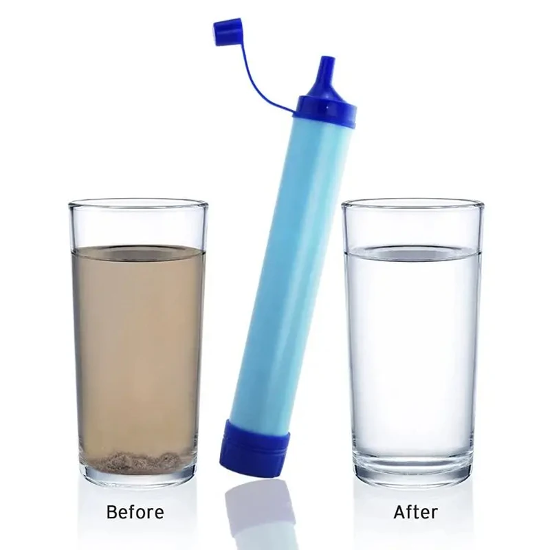 Water Purification Straw - Filtro Acqua Portatile da Campeggio 1pz,